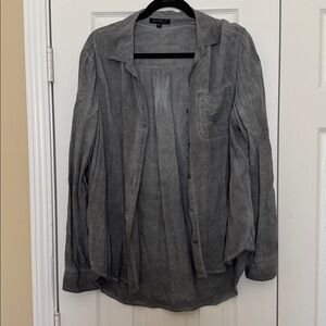 Gray Button-Up Shirt